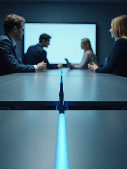 Equipe em ambiente corporativo colaborativo